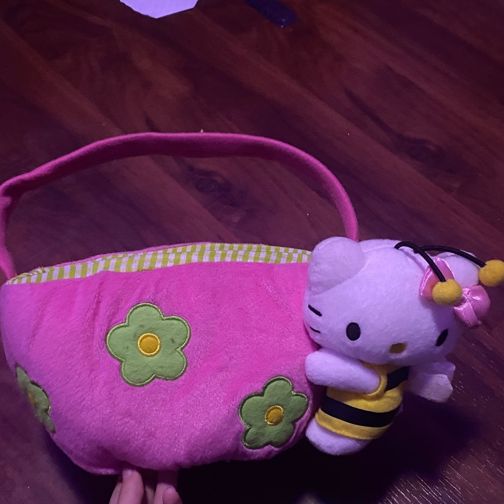 Hello Kitty Pink and Yellow Plush Bag 2005